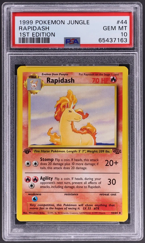 1999 Pokemon Jungle #44 Rapidash 1st Edition