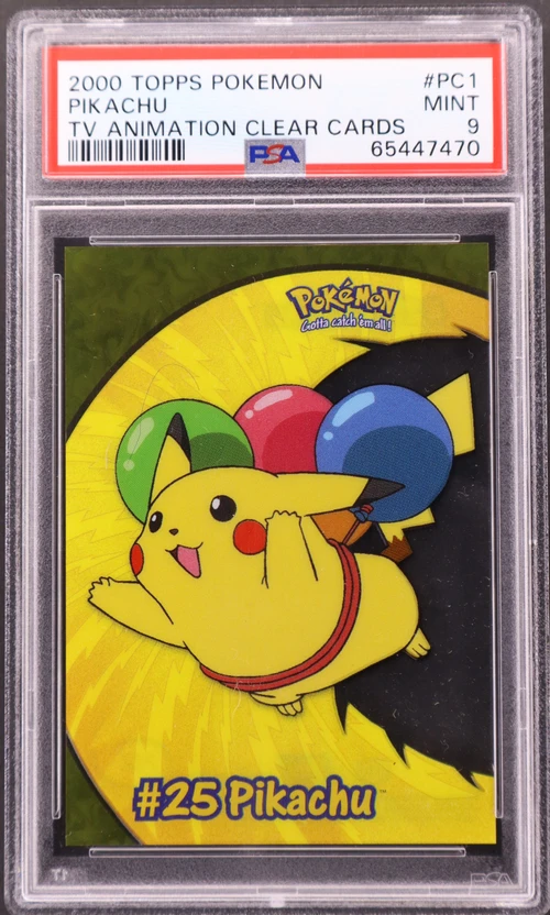 2000 Topps Pokemon Tv Animation Clear Cards #PC1 Pikachu