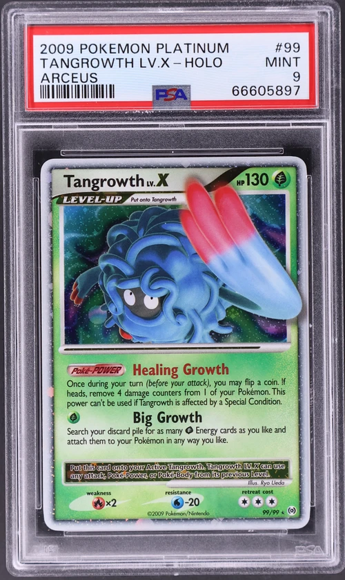 2009 Pokemon Platinum Arceus #99 Tangrowth Lv.x-Holo