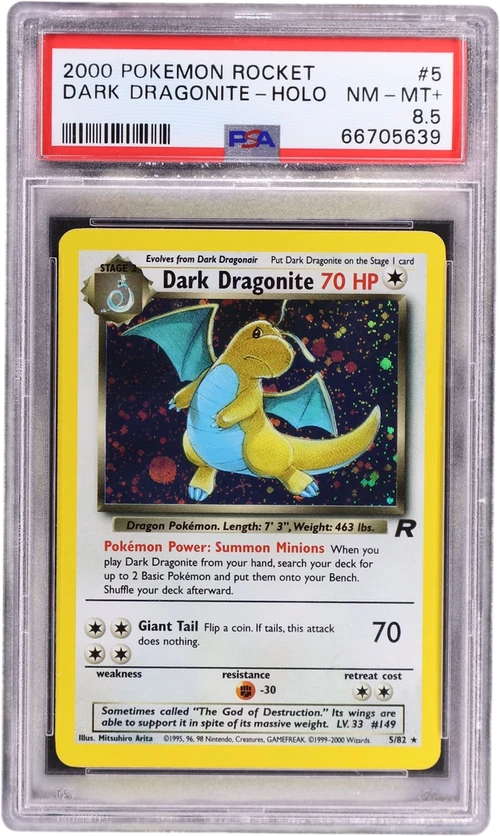 2000 Pokemon Rocket #5 Dark Dragonite-Holo