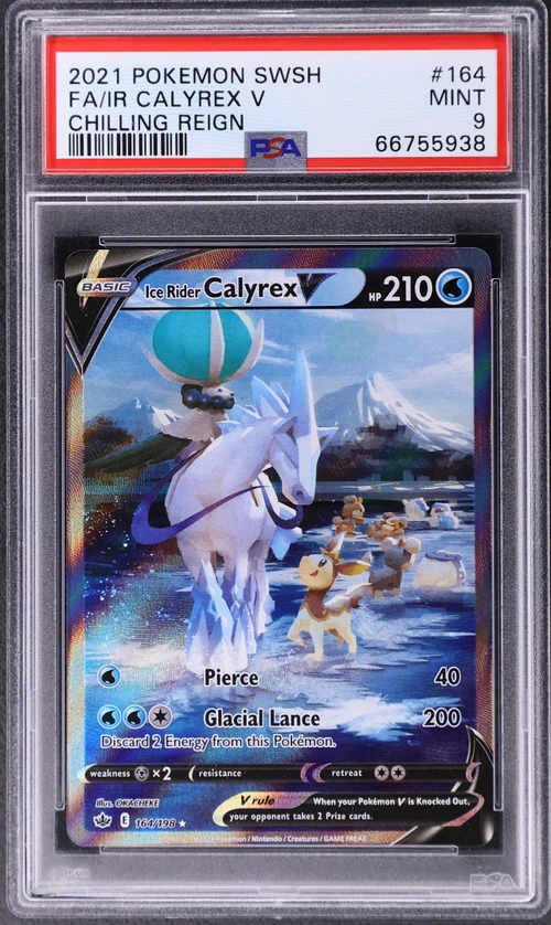2021 Pokemon Sword & Shield Chilling Reign #164 Full Art / Ice Rider Calyrex V
