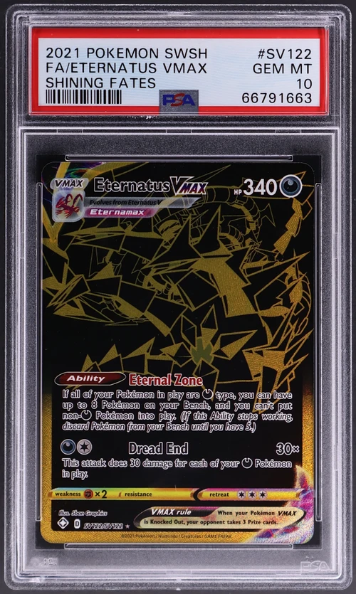 2021 Pokemon Sword & Shield Shining Fates #SV122 Full Art / Eternatus Vmax