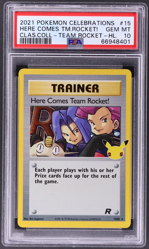 2021 Pokemon Celebrations Classic Collection #15 Here Comes Team Rocket!-Holo