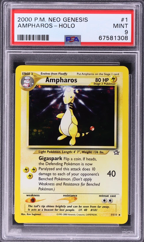 2000 Pokemon Neo Genesis #1 Ampharos-Holo