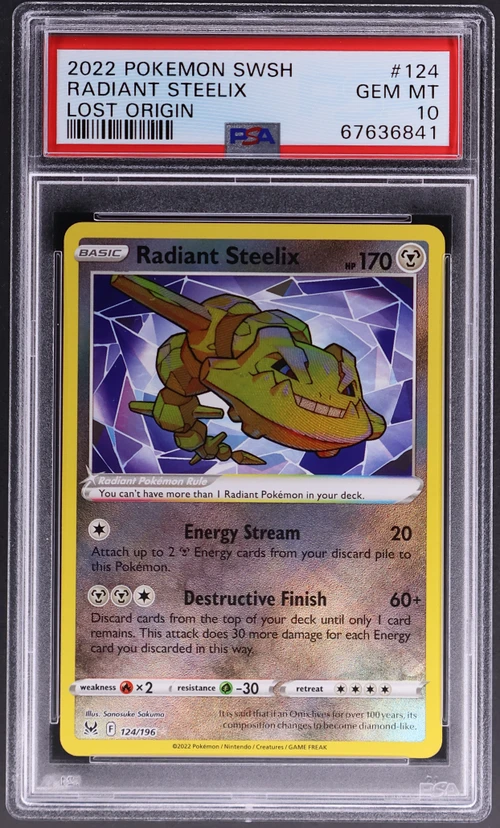 2022 Pokemon Sword & Shield Lost Origin #124 Radiant Steelix