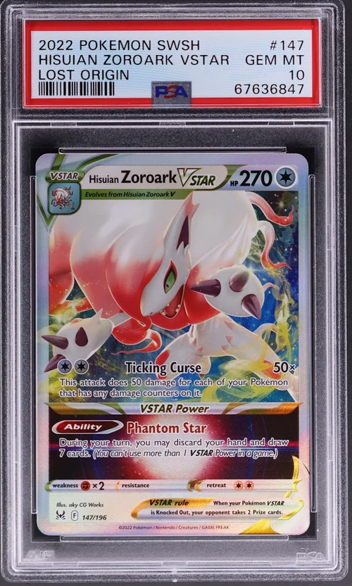 2022 Pokemon Sword & Shield Lost Origin #147 Hisuian Zoroark Vstar