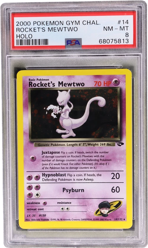 2000 Pokemon Gym Challenge #14 Rocket's Mewtwo Holo