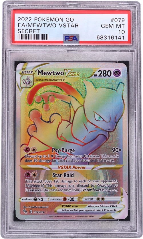 2022 Pokemon Go #079 Full Art / Mewtwo Vstar Secret