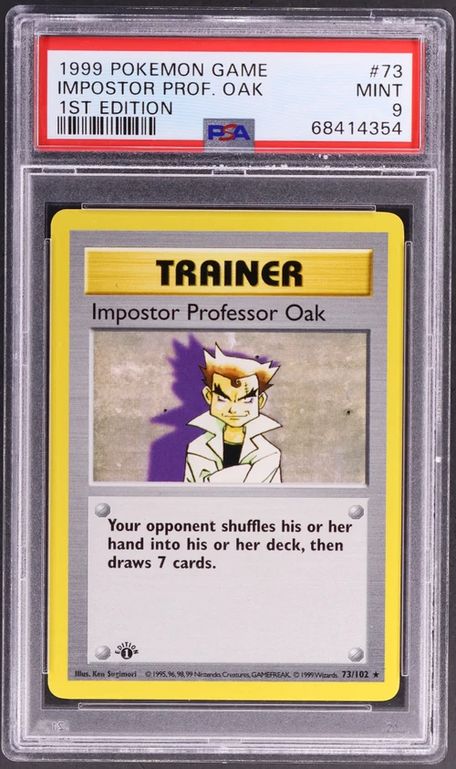1999 Pokemon Game #73 Impostor Professor Oak 1st Edition