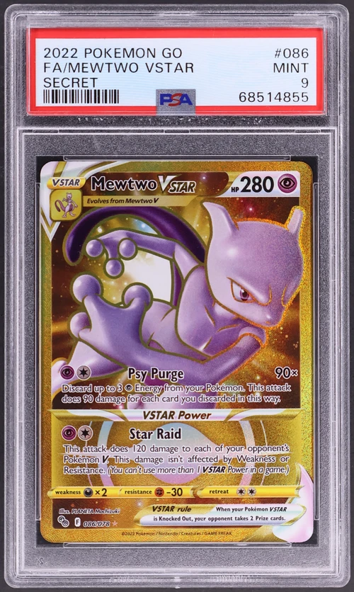2022 Pokemon Go #086 Full Art / Mewtwo Vstar Secret