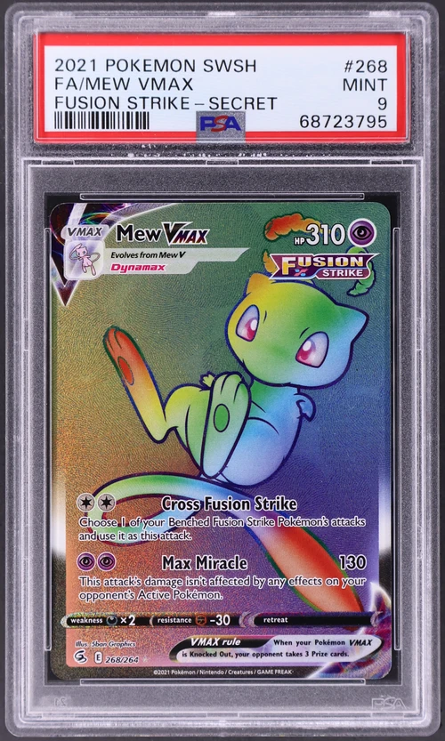 2021 Pokemon Sword & Shield Fusion Strike #268 Full Art / Mew Vmax Secret