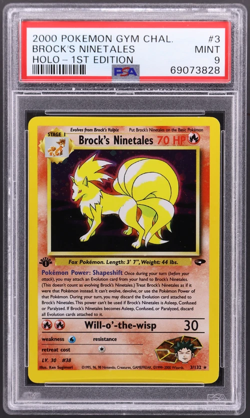 2000 Pokemon Gym Challenge #3 Brock's Ninetales Holo-1st Edition