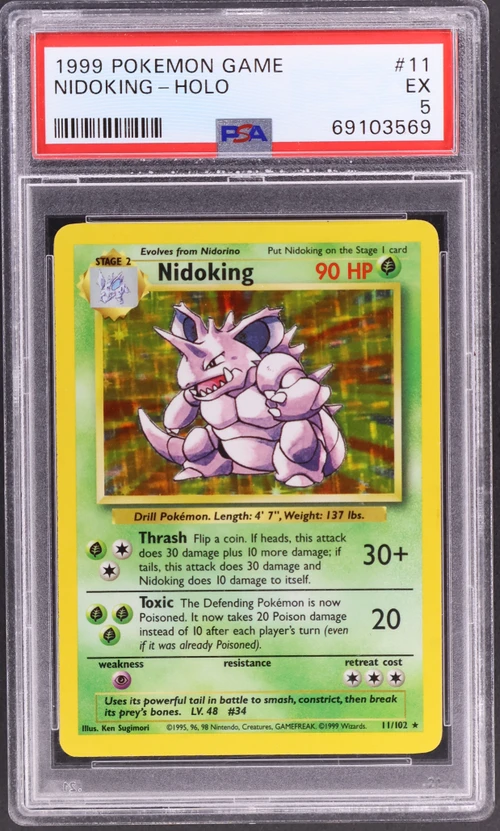 1999 Pokemon Game #11 Nidoking-Holo