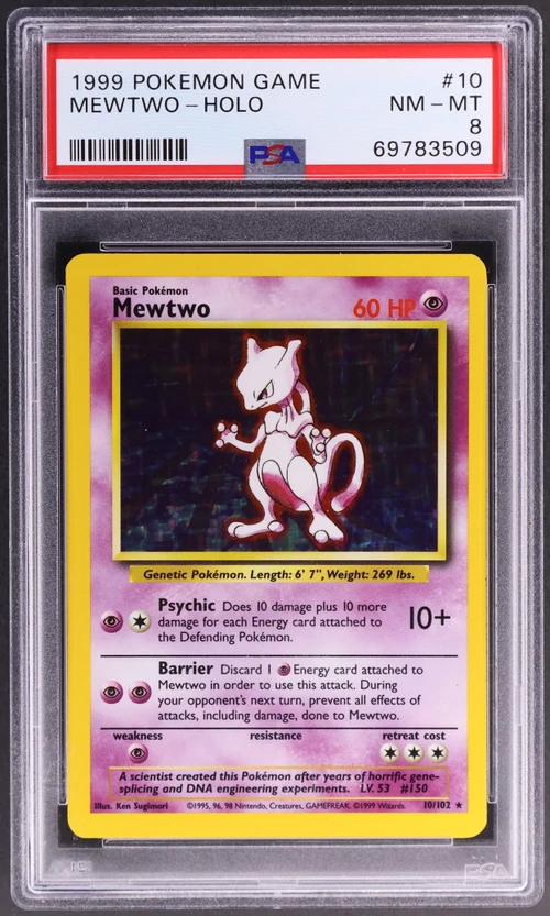 1999 Pokemon Game #10 Mewtwo-Holo