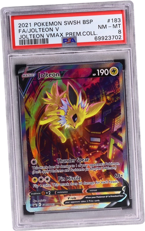 2021 Pokemon Swsh Black Star Promo #183 Full Art / Jolteon V Jolteon Vmax Premium Collection