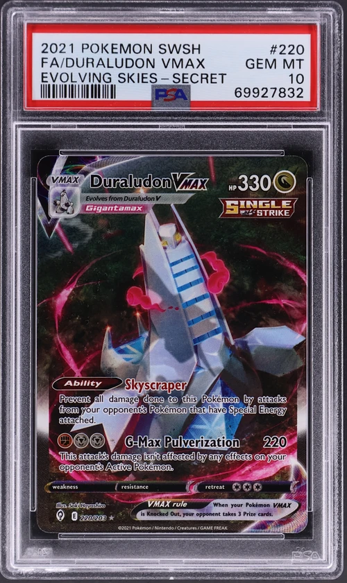 2021 Pokemon Sword & Shield Evolving Skies #220 Full Art / Duraludon Vmax Secret