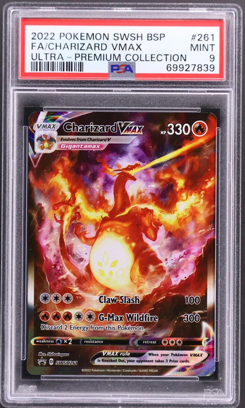 2022 Pokemon Swsh Black Star Promo #261 Full Art / Charizard Vmax Sword & Shield Ultra-Premium Collection-Charizard