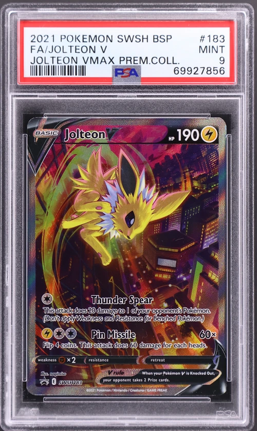 2021 Pokemon Swsh Black Star Promo #183 Full Art / Jolteon V Jolteon Vmax Premium Collection