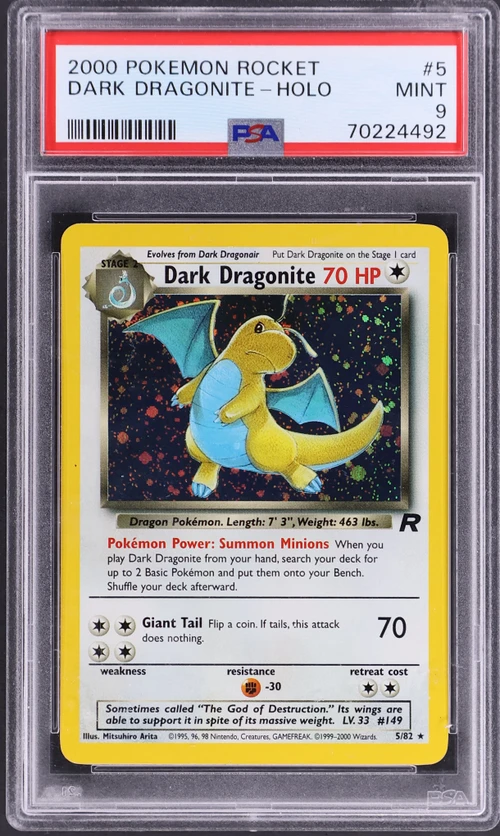 2000 Pokemon Rocket #5 Dark Dragonite-Holo