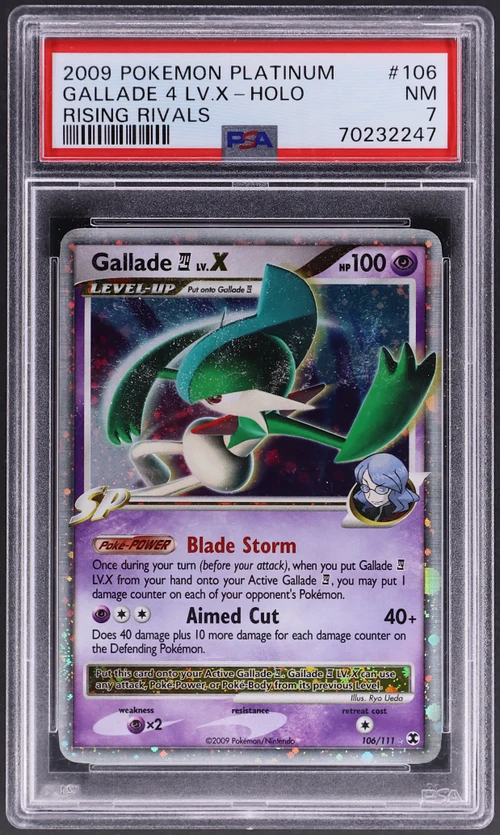 2009 Pokemon Platinum Rising Rivals #106 Gallade 4 Lv.x-Holo