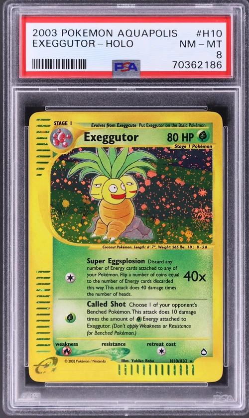 2003 Pokemon Aquapolis #H10 Exeggutor-Holo