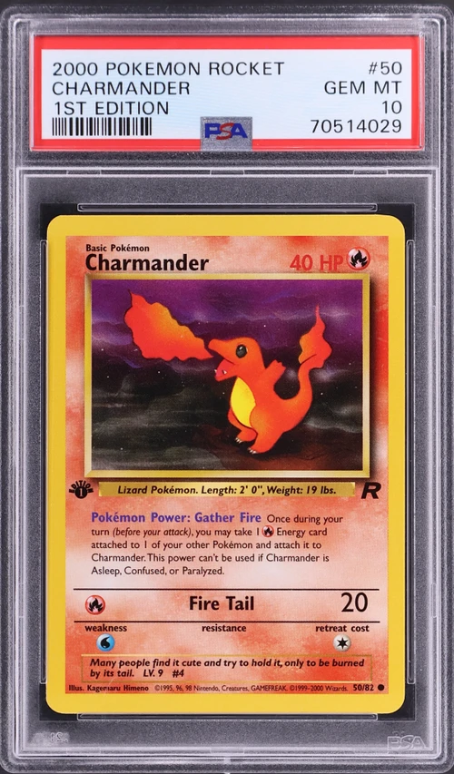 2000 Pokemon Rocket #50 Charmander 1st Edition