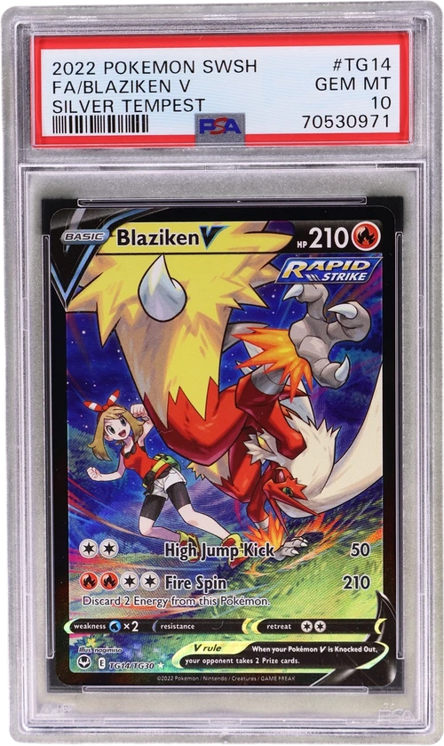 2022 Pokemon Sword & Shield Silver Tempest #TG14 Full Art / Blaziken V