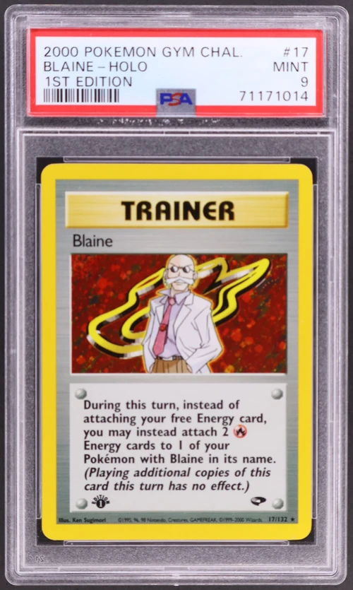 2000 Pokemon Gym Challenge #17 Blaine-Holo 1st Edition