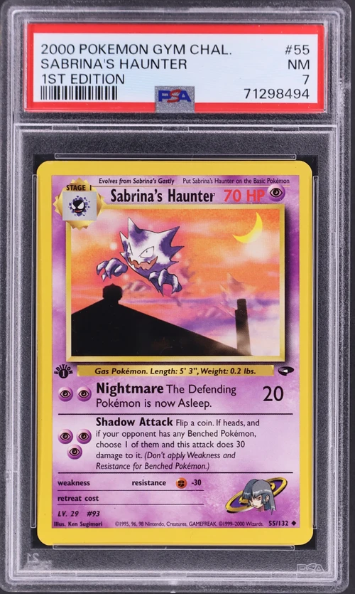 2000 Pokemon Gym Challenge #55 Sabrina's Haunter 1st Edition