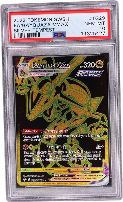 2022 Pokemon Sword & Shield Silver Tempest #TG29 Full Art / Rayquaza Vmax