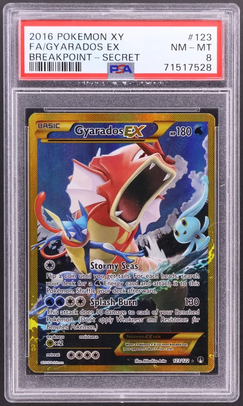 2016 Pokemon Xy Breakpoint #123 Full Art / Gyarados Ex Secret