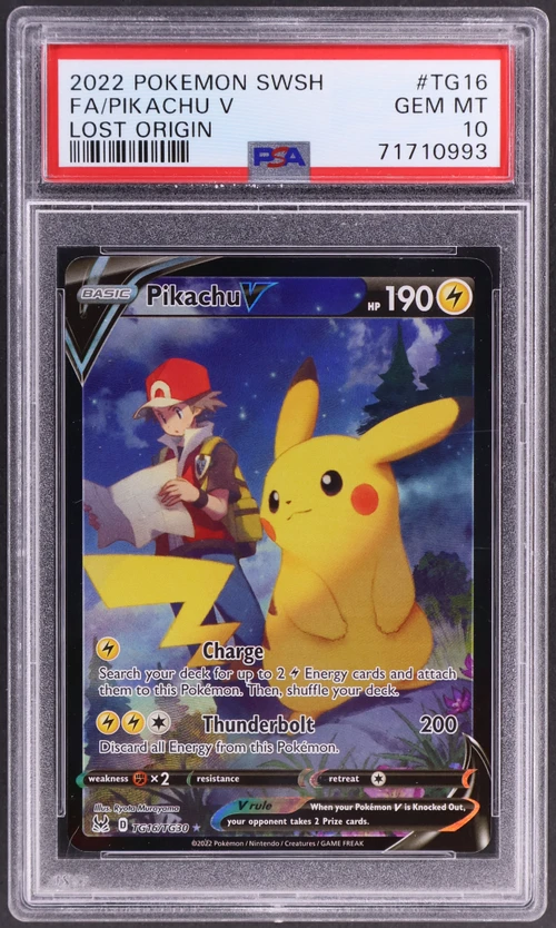 2022 Pokemon Sword & Shield Lost Origin #TG16 Full Art / Pikachu V
