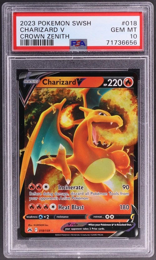 2023 Pokemon Sword and Shield Crown Zenith #018 Charizard V