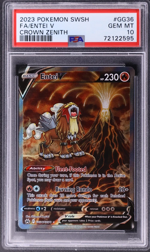 2023 Pokemon Sword and Shield Crown Zenith #GG36 Full Art / Entei V