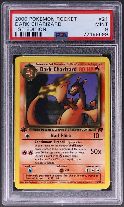 2000 Pokemon Rocket #21 Dark Charizard 1st Edition