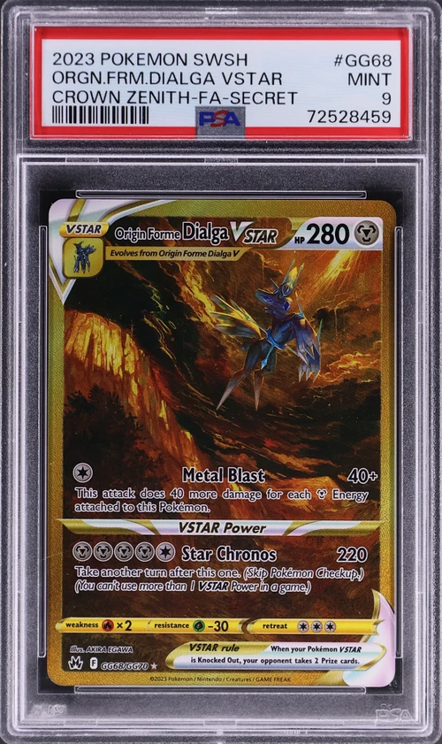 2023 Pokemon Sword and Shield Crown Zenith #GG68 Full Art / Origin Forme Dialga Vstar Secret