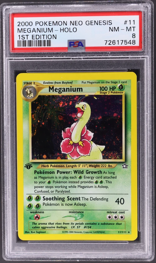 2000 Pokemon Neo Genesis 1st Edition #11 Meganium-Holo