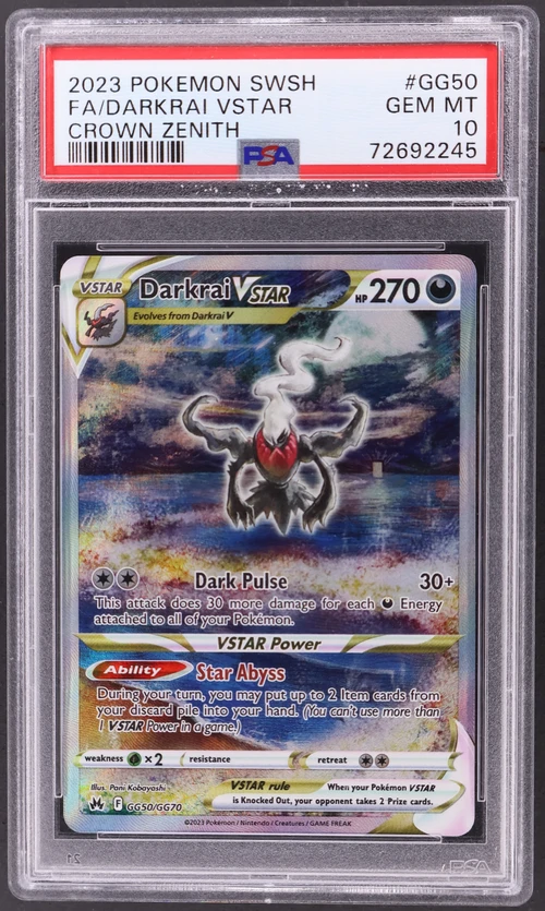 2023 Pokemon Sword and Shield Crown Zenith #GG50 Full Art / Darkrai Vstar