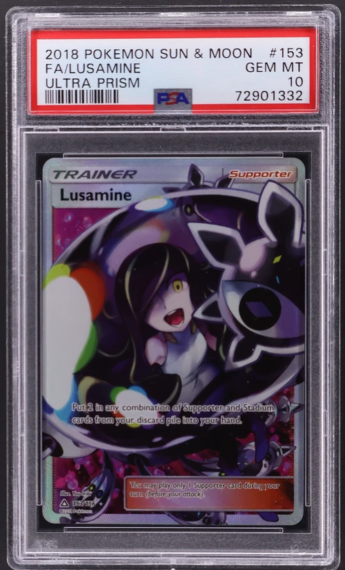 2018 Pokemon Sun & Moon Ultra Prism #153 Full Art / Lusamine