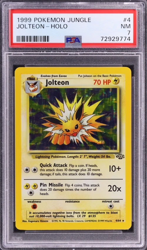 1999 Pokemon Jungle #4 Jolteon-Holo