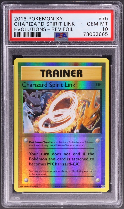 2016 Pokemon Xy Evolutions #75 Charizard Spirit Link-Reverse Foil