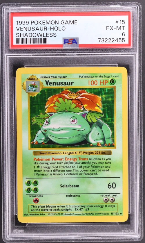 1999 Pokemon Game #15 Venusaur-Holo Shadowless
