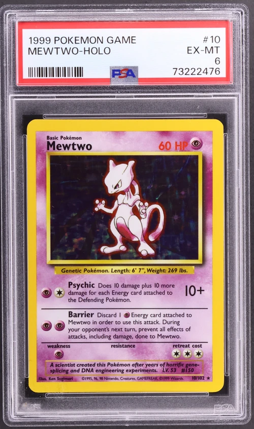 1999 Pokemon Game #10 Mewtwo-Holo