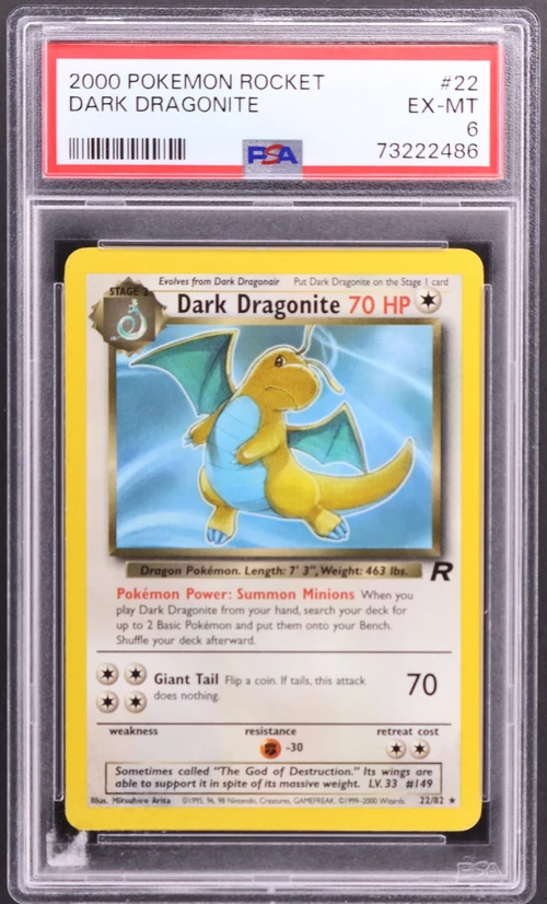 2000 Pokemon Rocket #22 Dark Dragonite