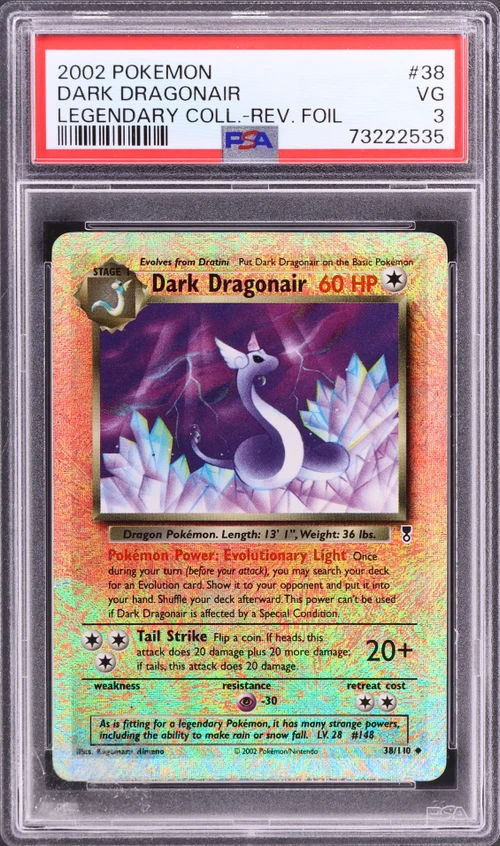 2002 Pokemon Legendary Collection #38 Dark Dragonair-Reverse Foil