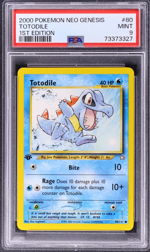2000 Pokemon Neo Genesis 1st Edition #80 Totodile