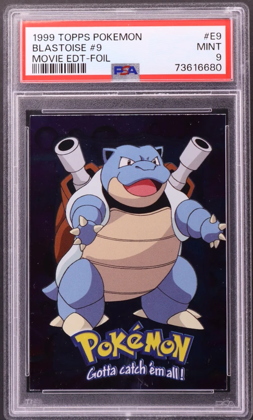 1999 Topps Pokemon the Movie Edt #E9 Blastoise #9 Foil