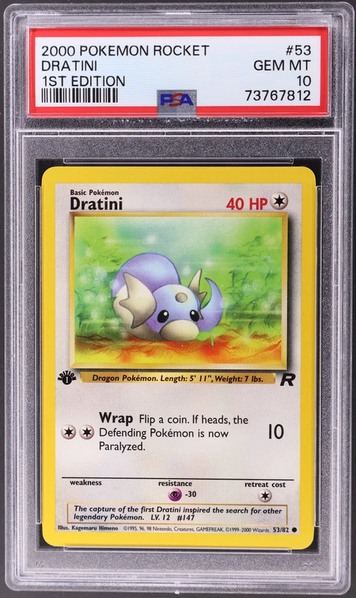 2000 Pokemon Rocket #53 Dratini 1st Edition