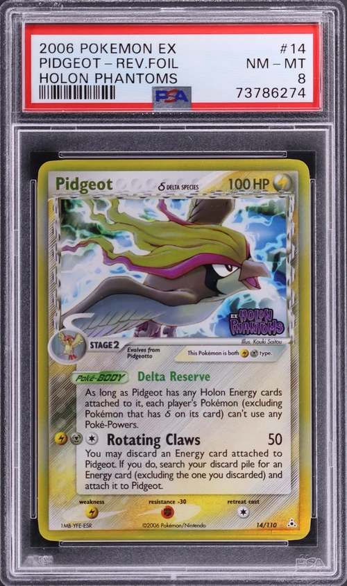 2006 Pokemon Ex Holon Phantoms #14 Pidgeot-Reverse Foil