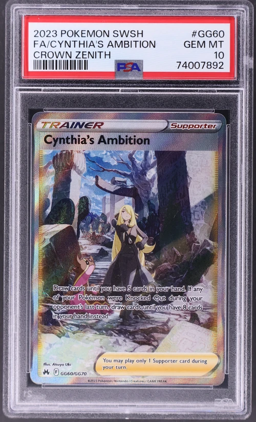 2023 Pokemon Sword and Shield Crown Zenith #GG60 Full Art / Cynthia's Ambition